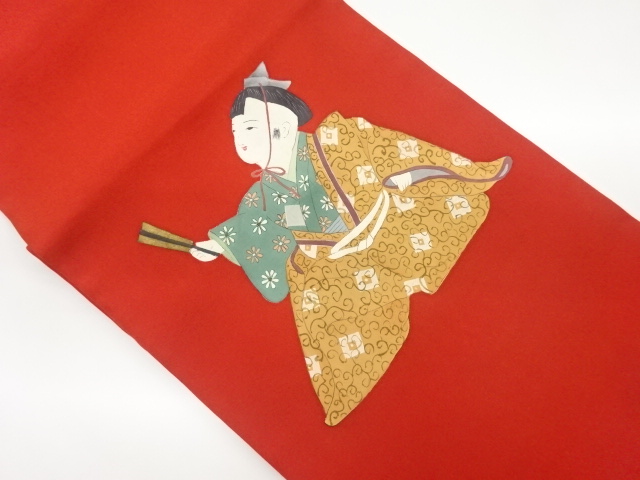 塩瀬手描き童子模様名古屋帯